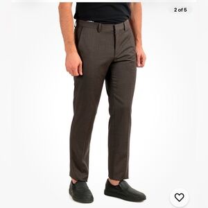 HUGO Men's Modern Fit Wool Blend Dark Brown Dress Pants Sz 32Wx32L